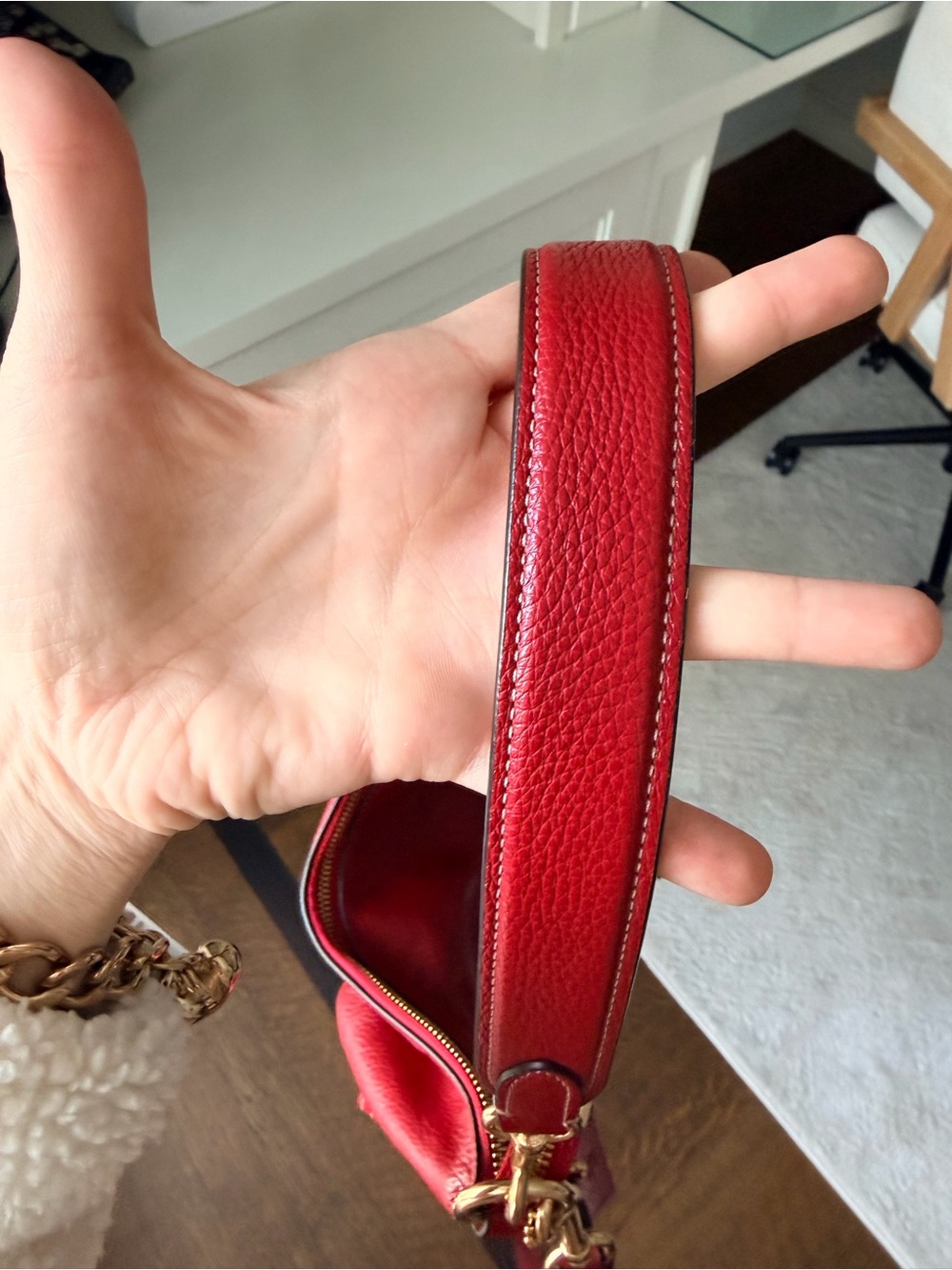 COACH Pennie Red Pebbled Leather Shoulder Crossbody Bag 6152 NEW - Picture 16 of 16